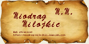 Miodrag Milojkić vizit kartica